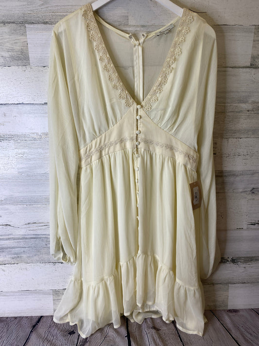 Ivory Dress Casual Midi Clothes Mentor, Size L