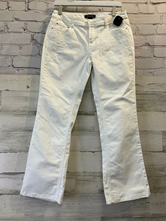 White Denim Jeans Flared White House Black Market, Size 6