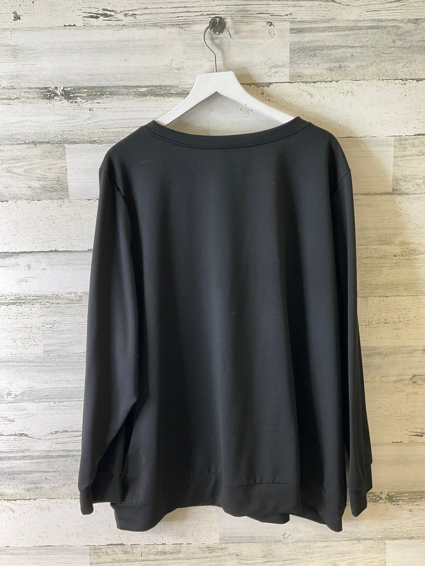 Sweatshirt Crewneck By Clothes Mentor In Black, Size: 4x