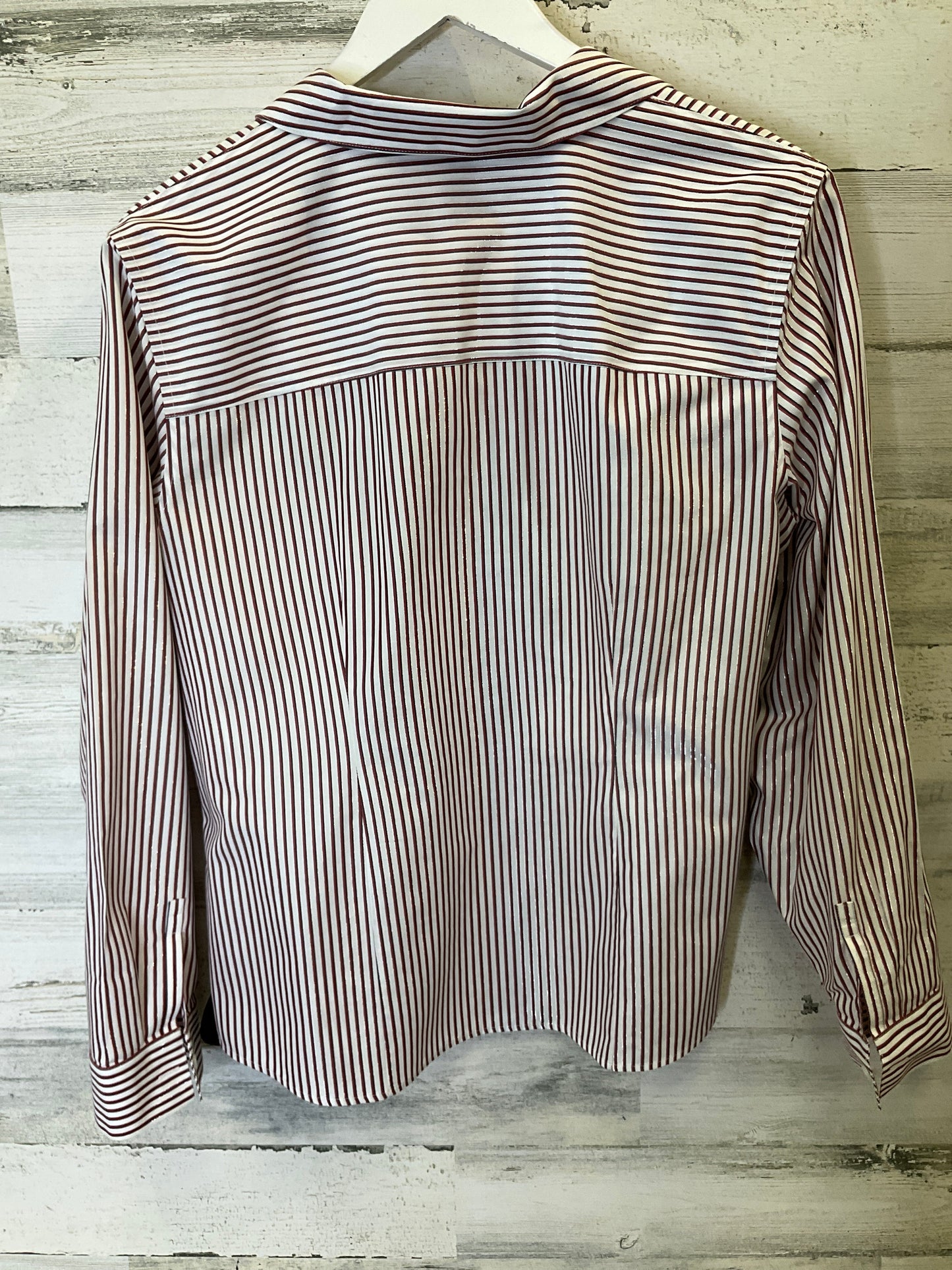 Red & White Top Long Sleeve Chicos, Size L