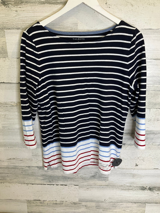 Navy Top 3/4 Sleeve Talbots, Size M