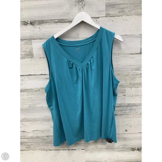 Top Sleeveless By Apt 9 In Green, Size: 2x