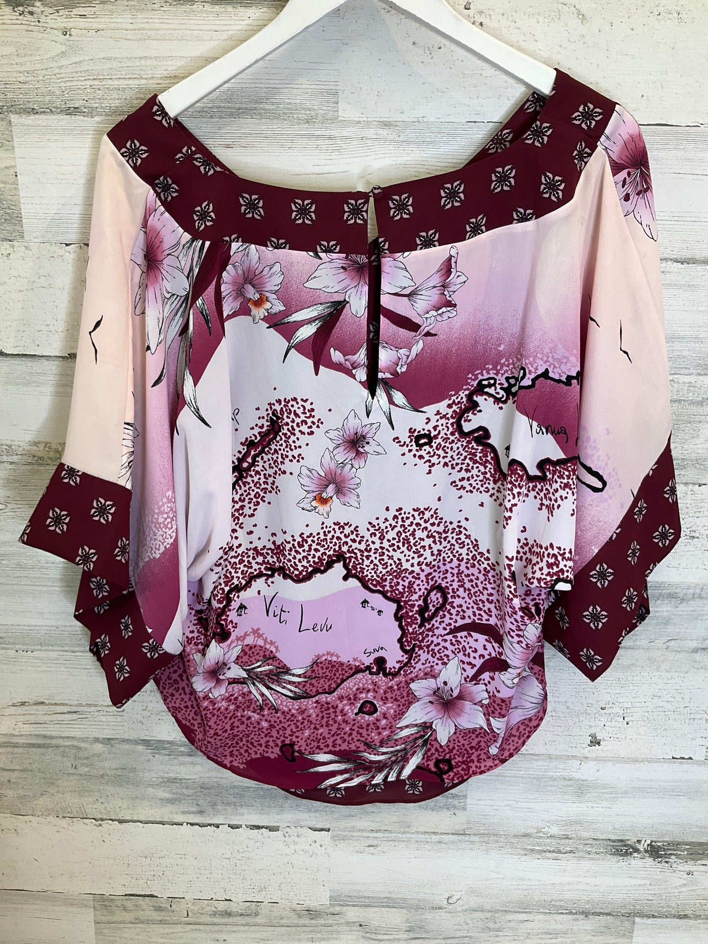 Pink Blouse Short Sleeve White House Black Market, Size S