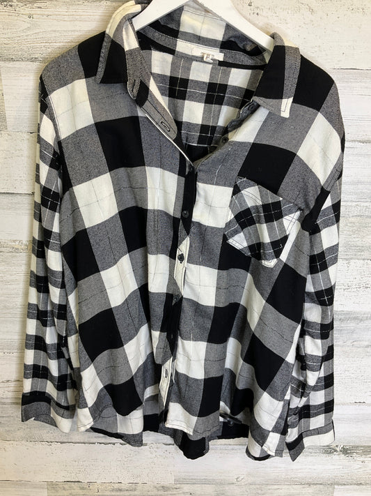 Black & White Top Long Sleeve Maurices, Size Xxl