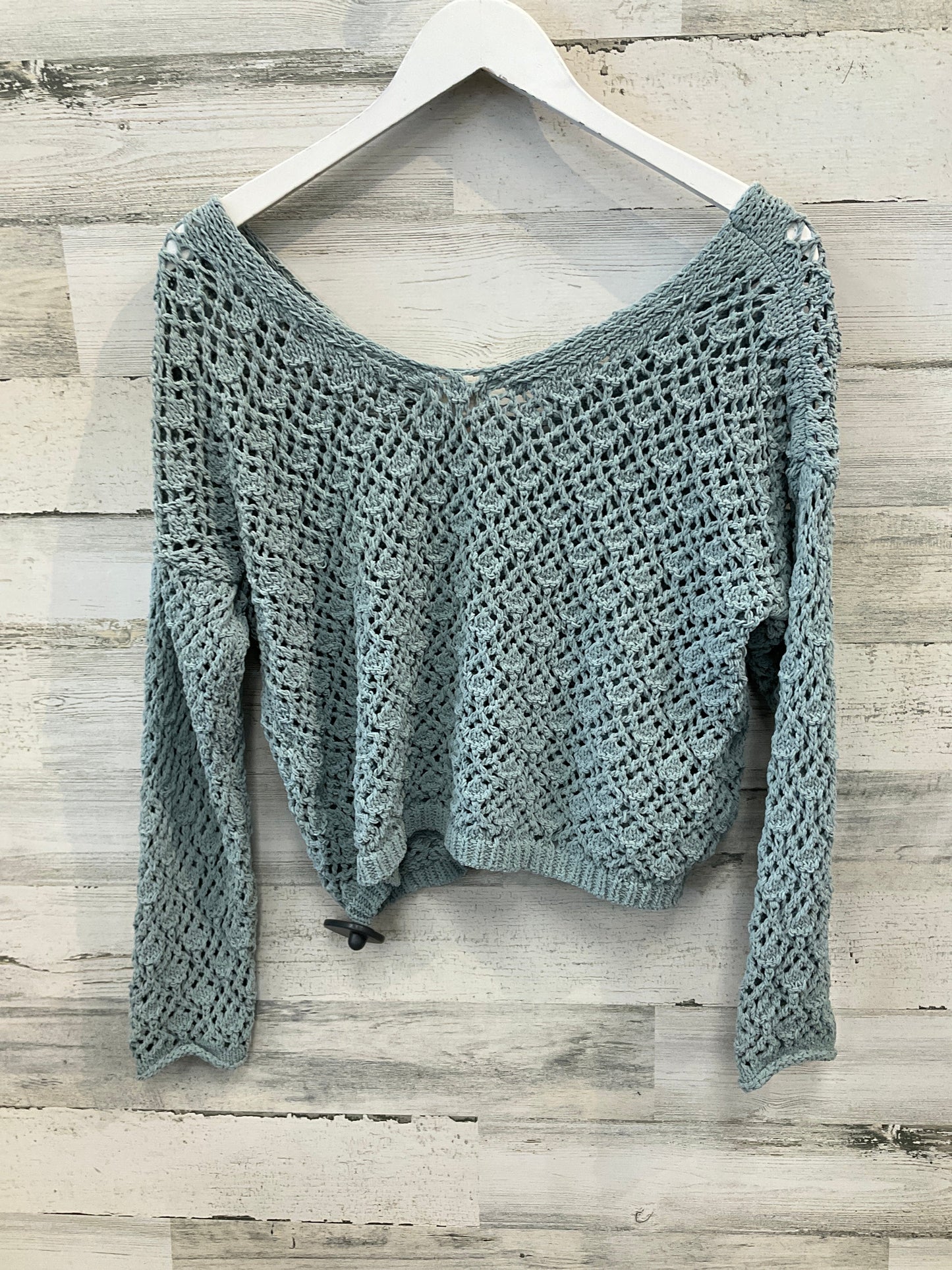 Sweater By Nicole Miller In Aqua, Size: M