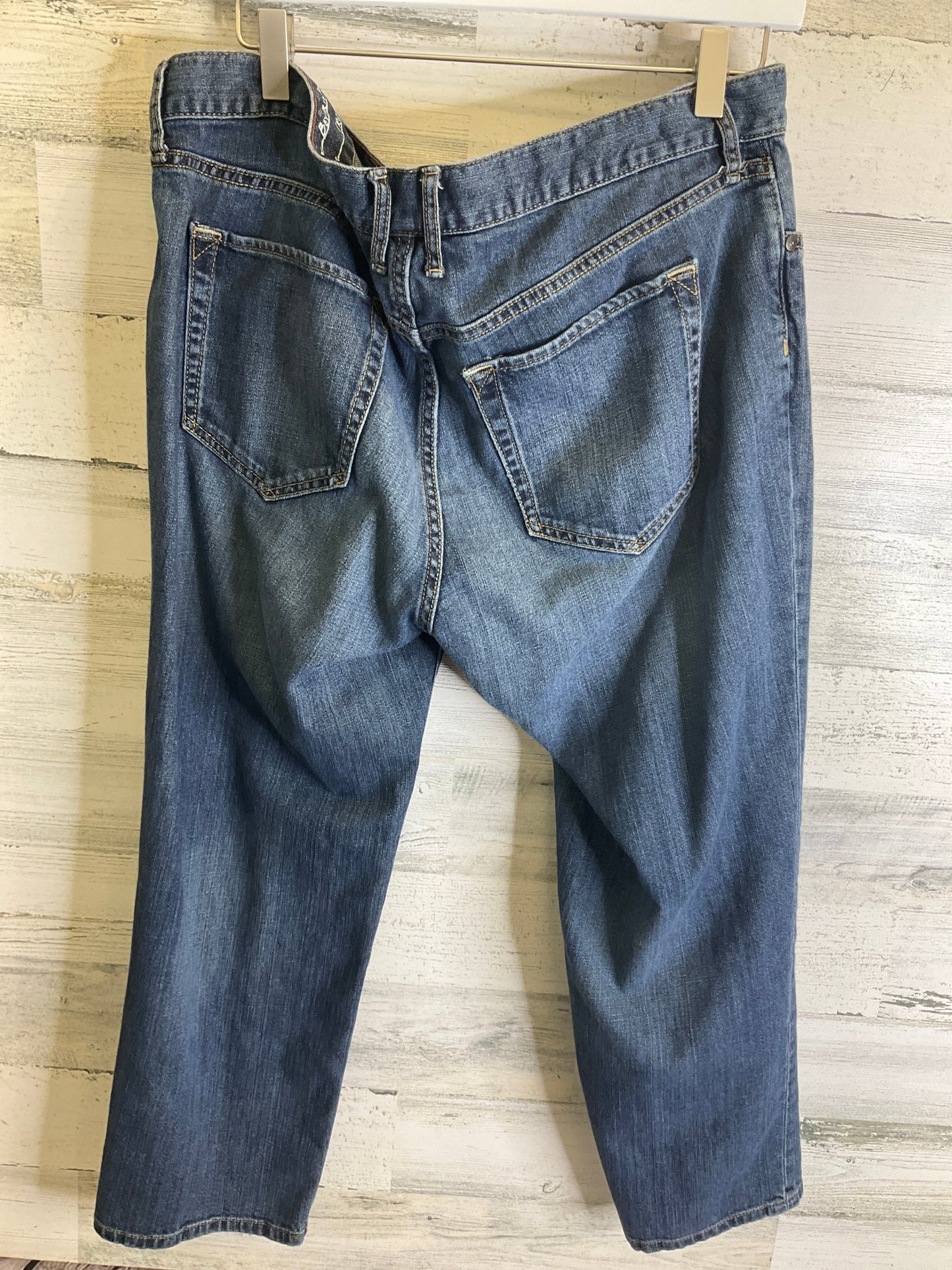 Jeans Cropped By Eddie Bauer In Blue Denim, Size: 14