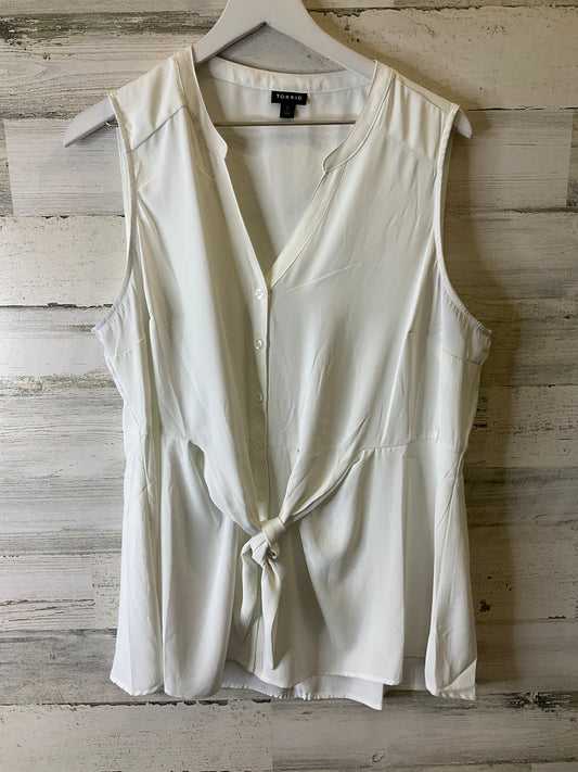 White Blouse Sleeveless Torrid, Size Xl