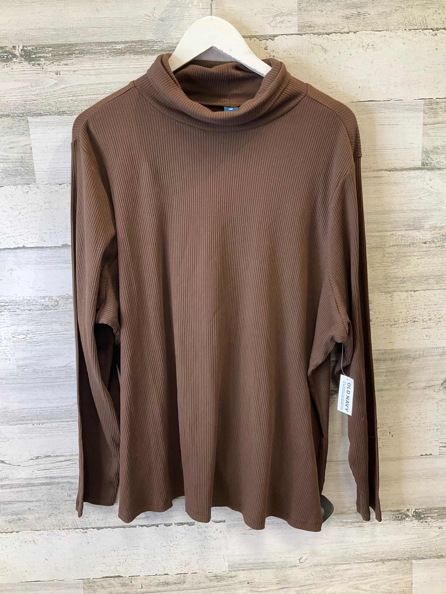 Top Long Sleeve By Old Navy In Brown, Size: 4x