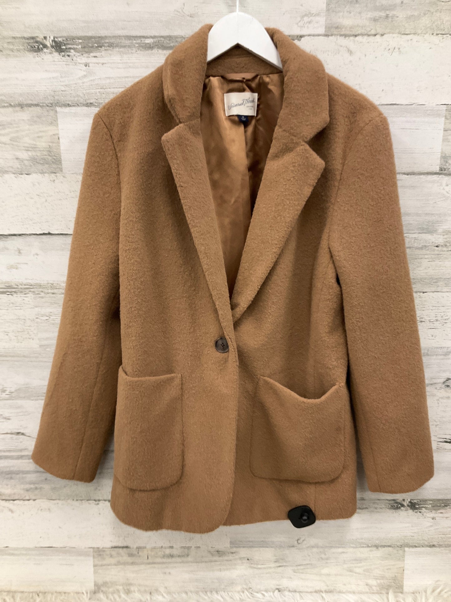 Coat Peacoat By Universal Thread In Beige, Size: M