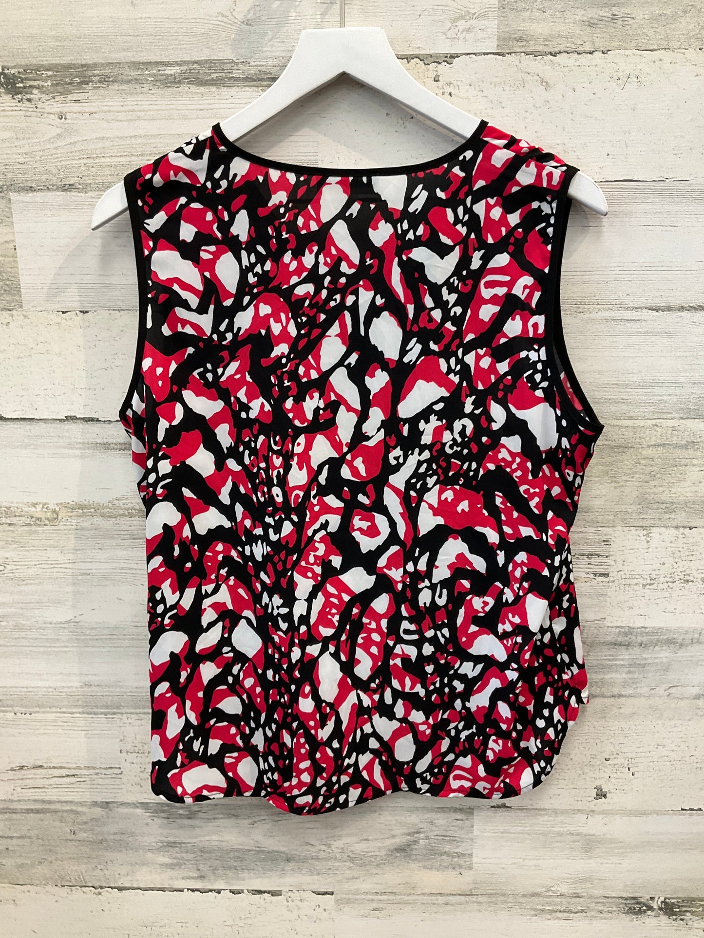 Blouse Sleeveless By Calvin Klein In Red, Size: M