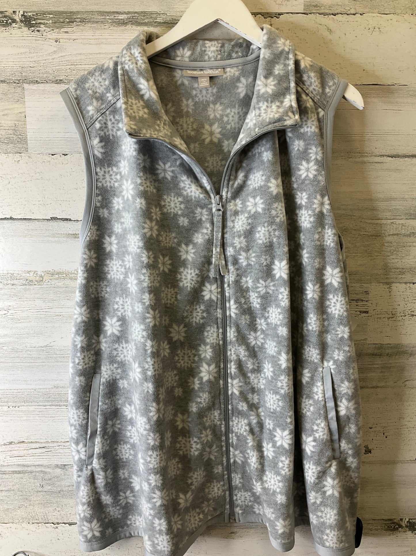 Vest Fleece By Woman Within In Grey, Size: 2x