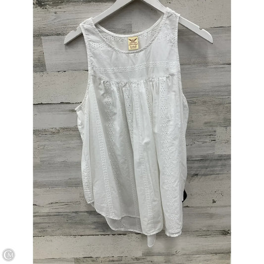 Top Sleeveless By Faded Glory In White, Size: Xl