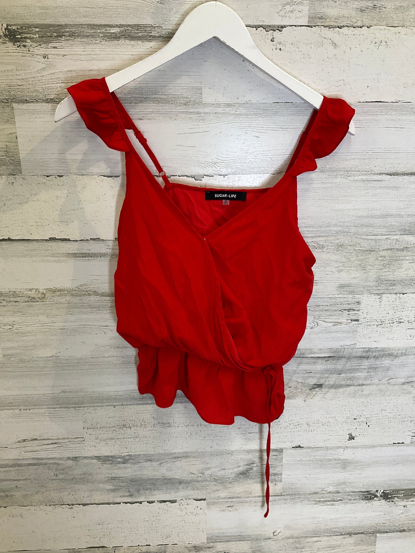 Red Top Sleeveless Sugar Lips, Size Xs