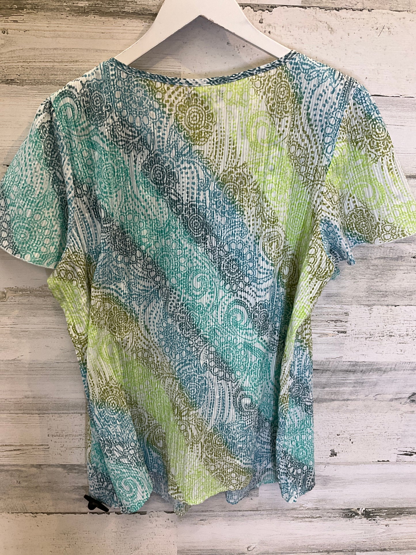 Green Top Short Sleeve Essentials, Size 1x