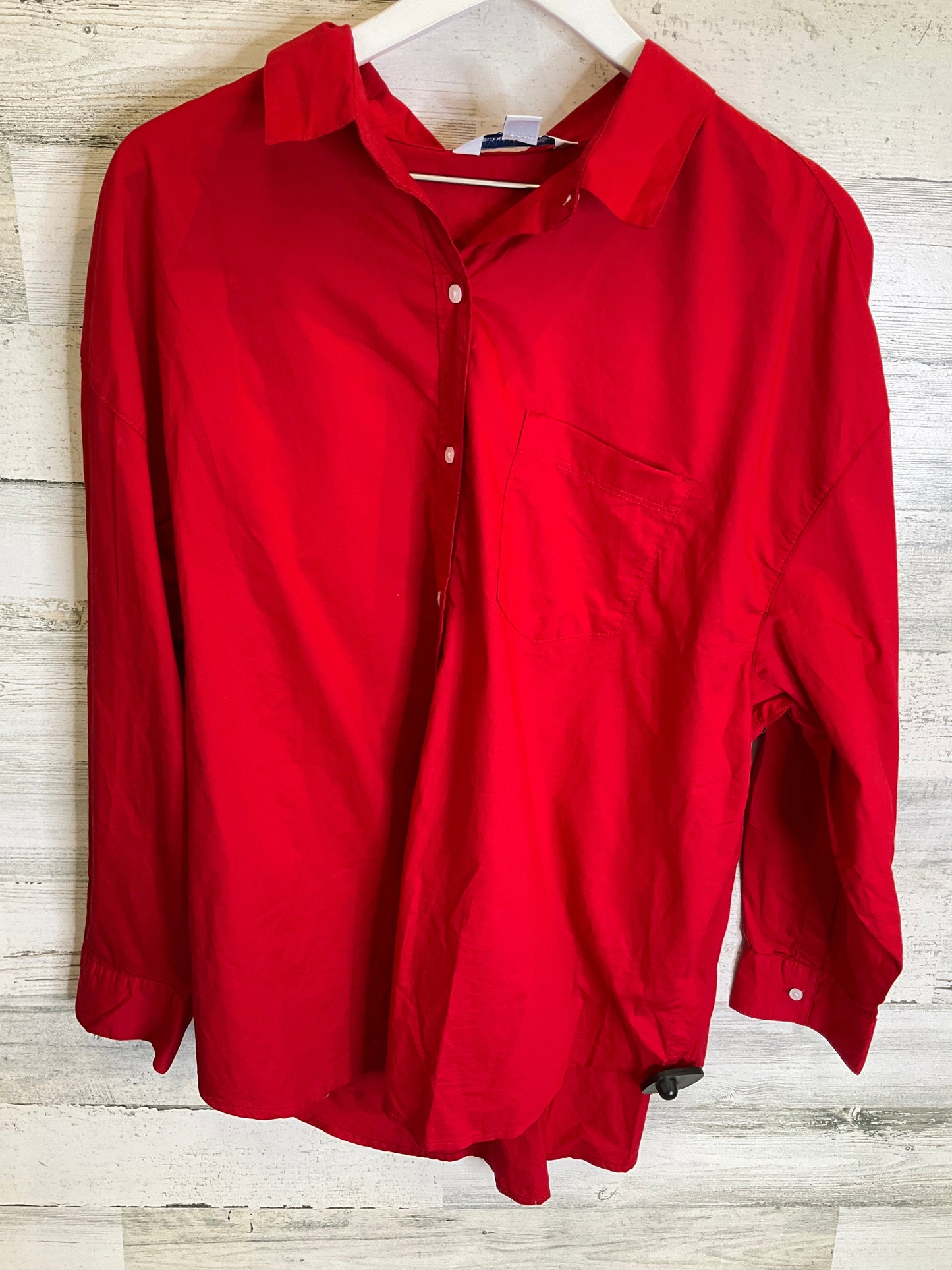 Top Long Sleeve By Old Navy In Red, Size: L