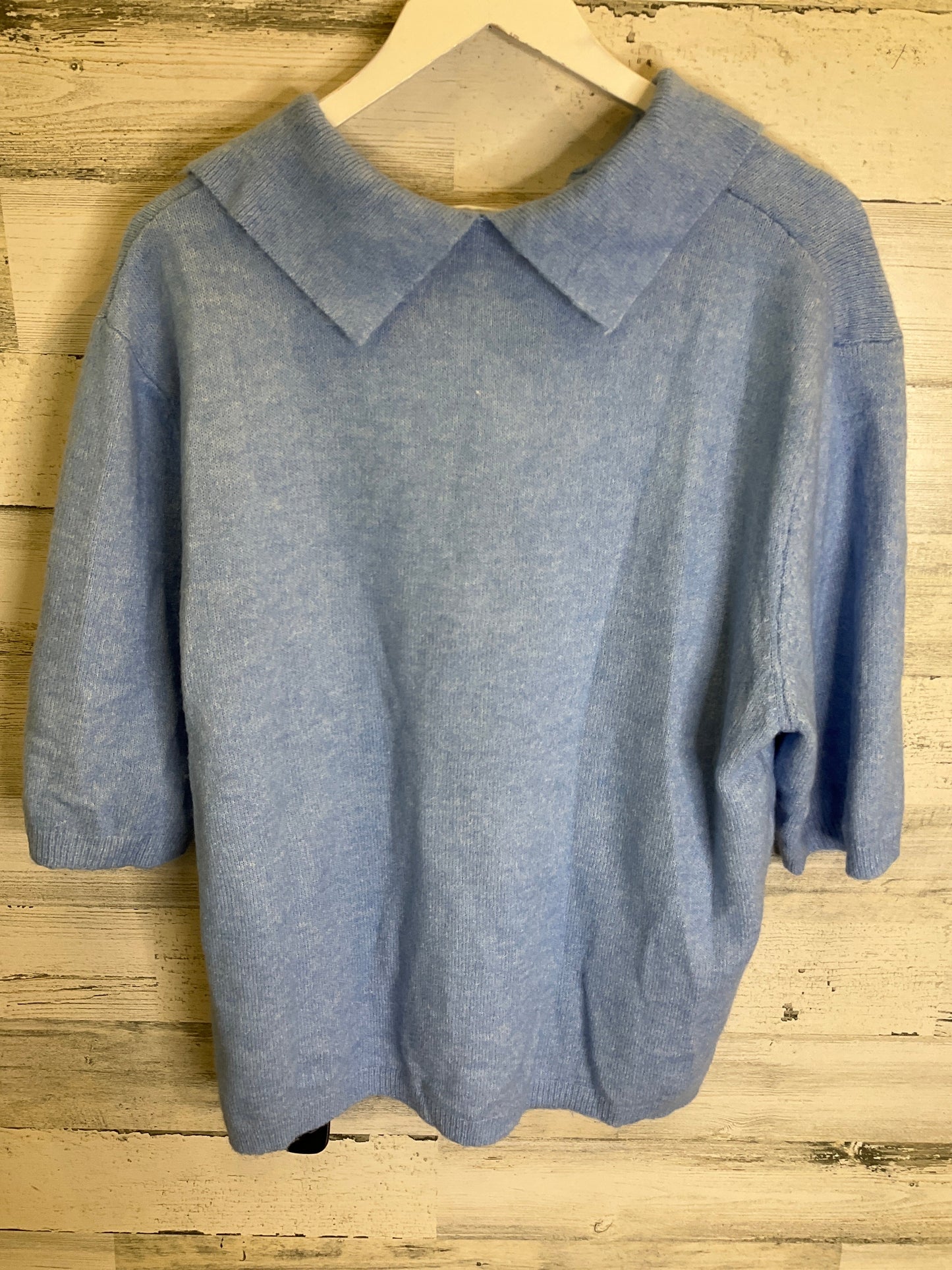 Blue Sweater Short Sleeve H&m, Size M