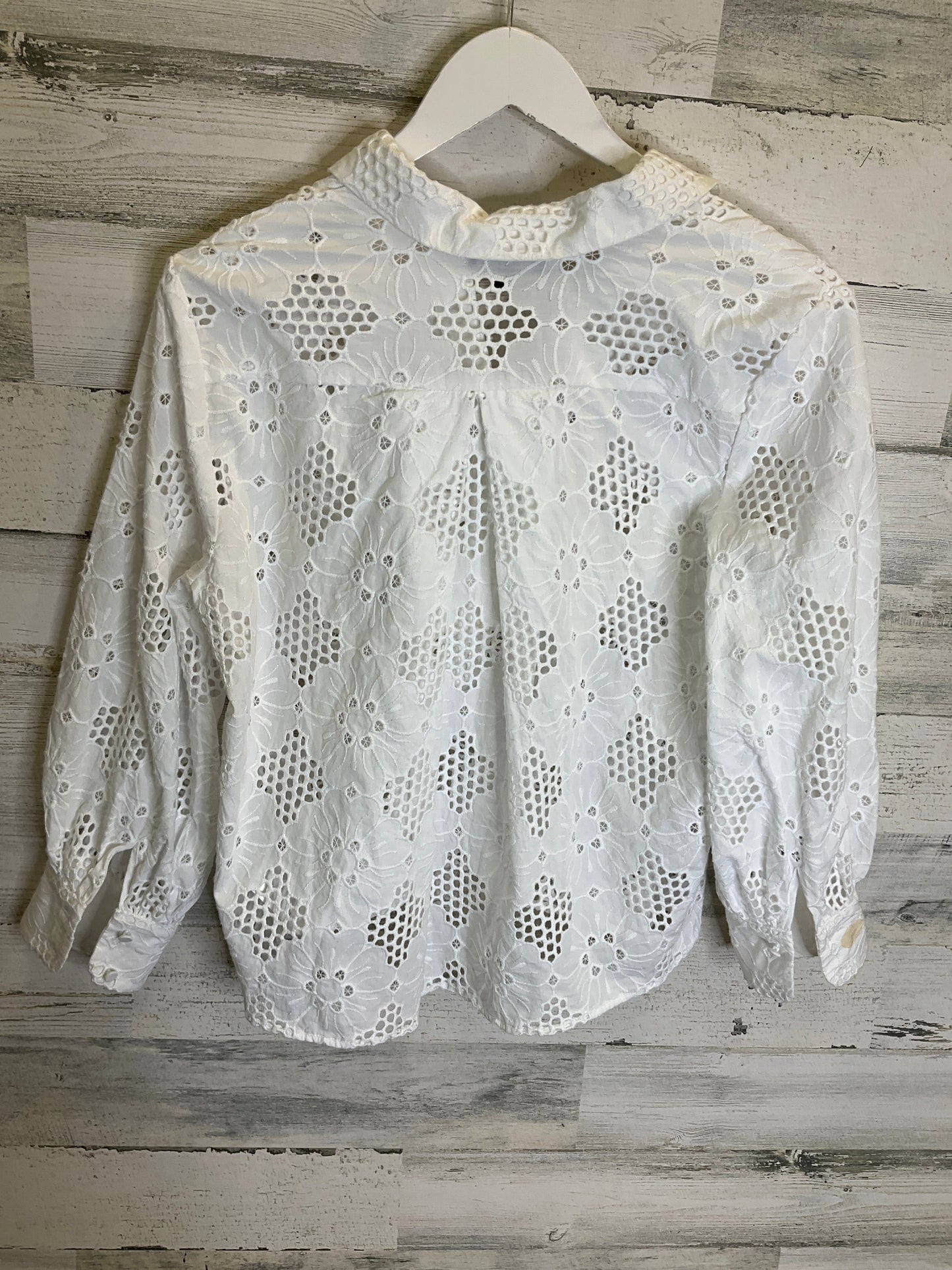 Blouse Long Sleeve By J. Crew In White, Size: Xs