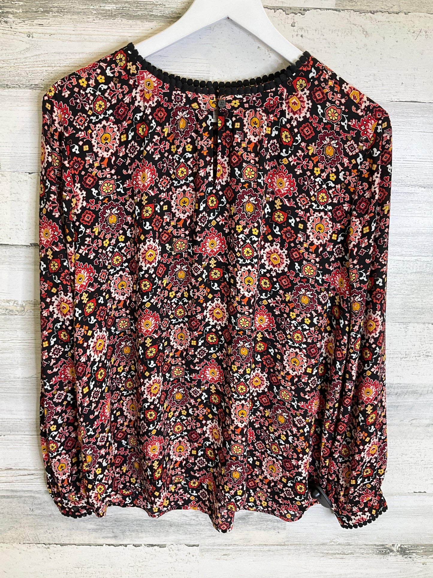 Blouse Long Sleeve By Loft In Black, Size: M