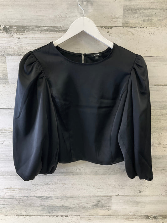 Blouse 3/4 Sleeve By Express In Black, Size: S