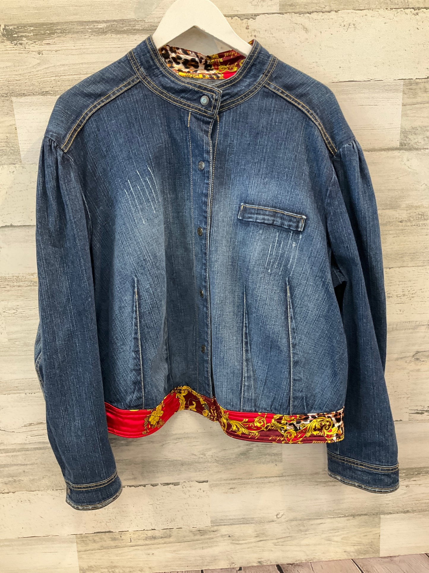 Jacket Denim By Baby Phat In Blue Denim, Size: 2x