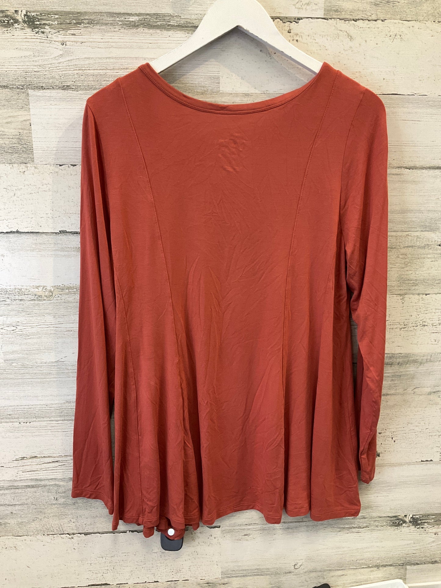 Top Long Sleeve Basic By Torrid In Orange, Size: Xl