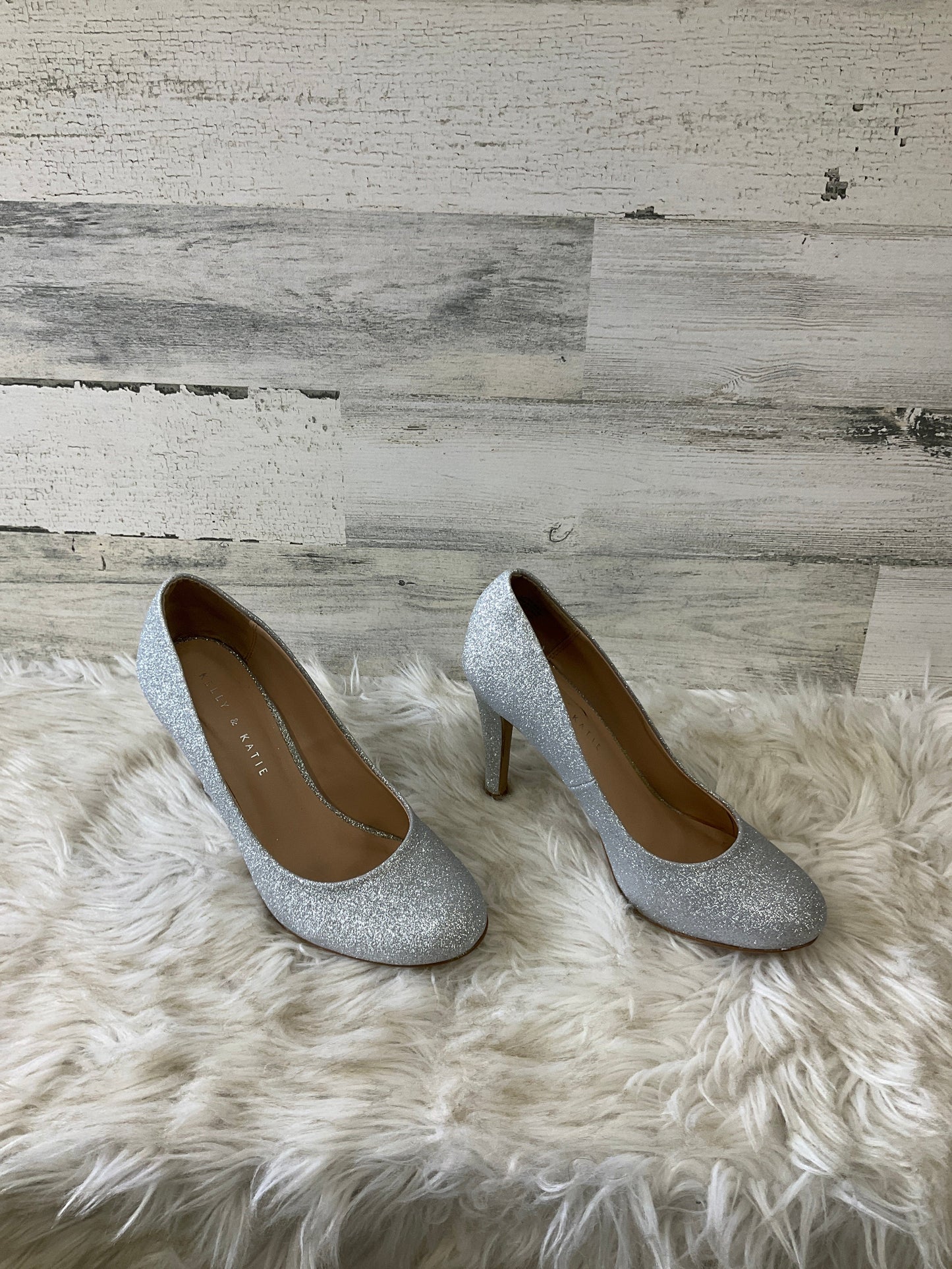 Shoes Heels Stiletto By Kelly And Katie In Silver, Size: 8