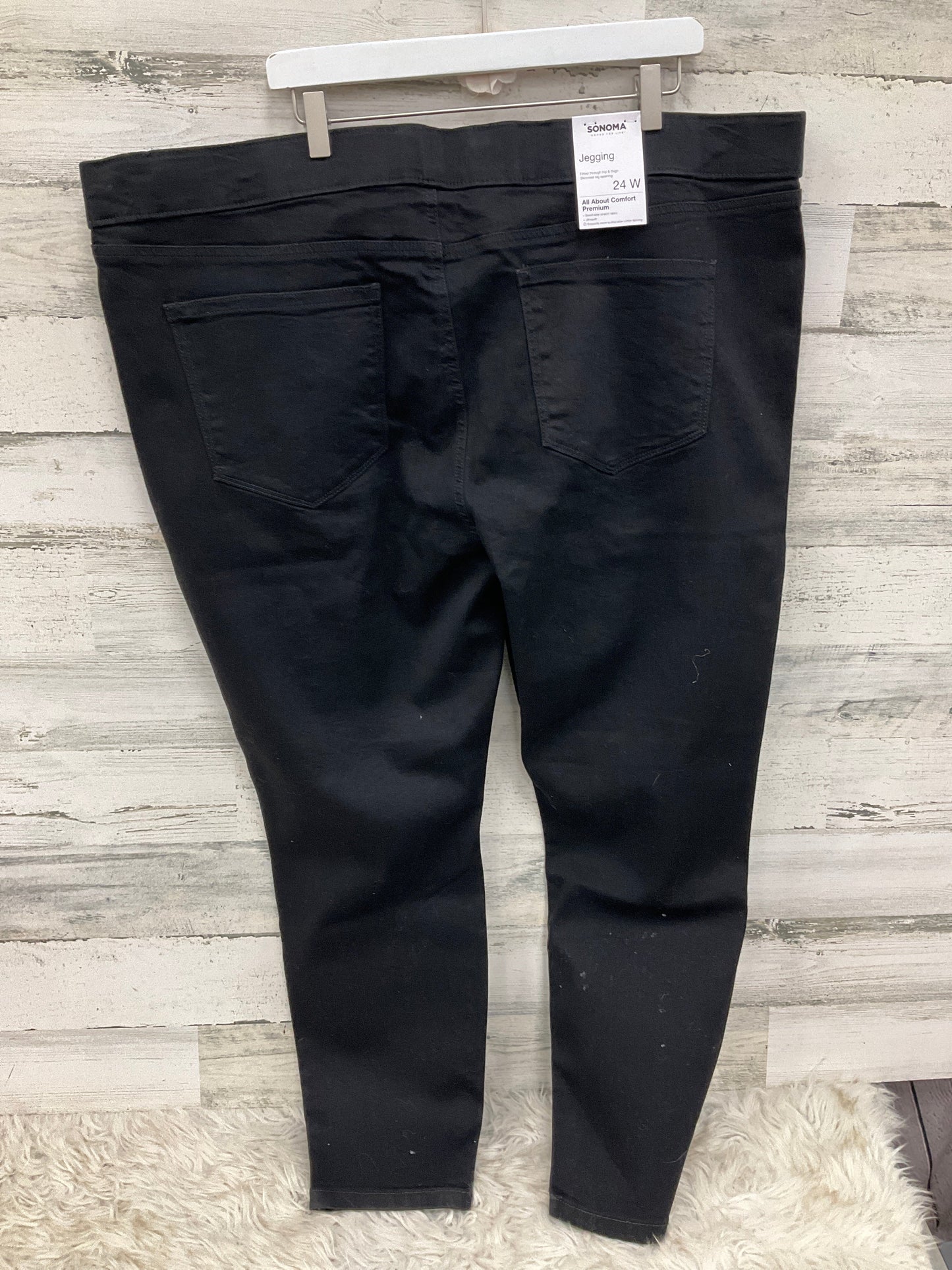 Jeans Jeggings By Sonoma In Black Denim, Size: 24