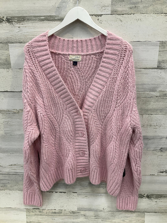 Sweater Cardigan By Universal Thread In Pink, Size: L