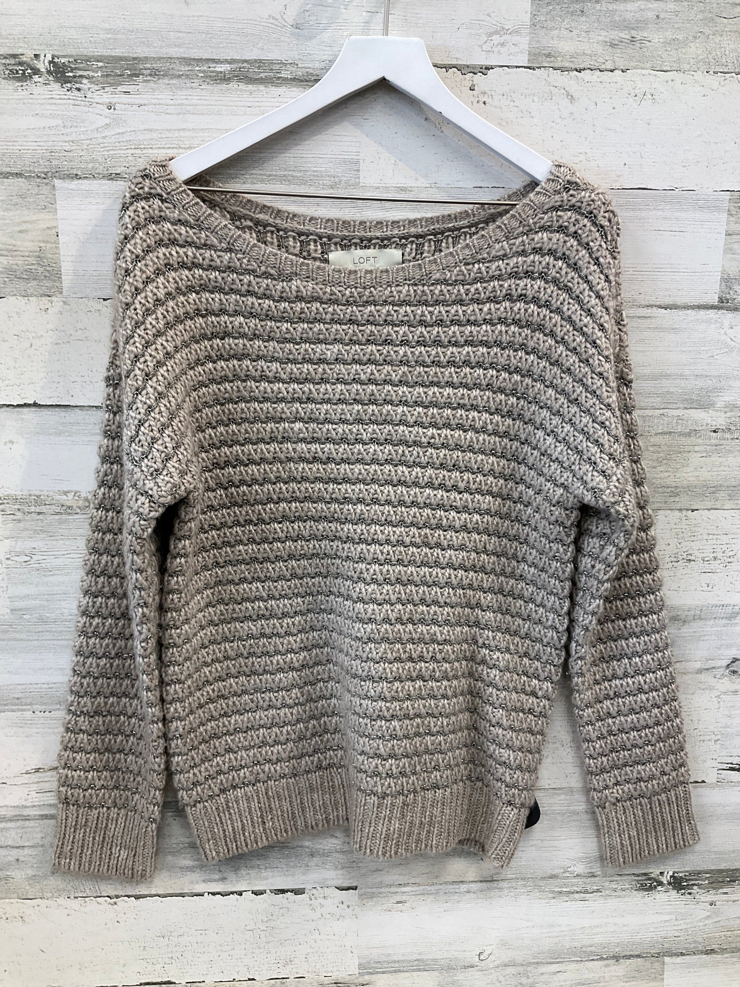 Sweater By Loft In Taupe, Size: L