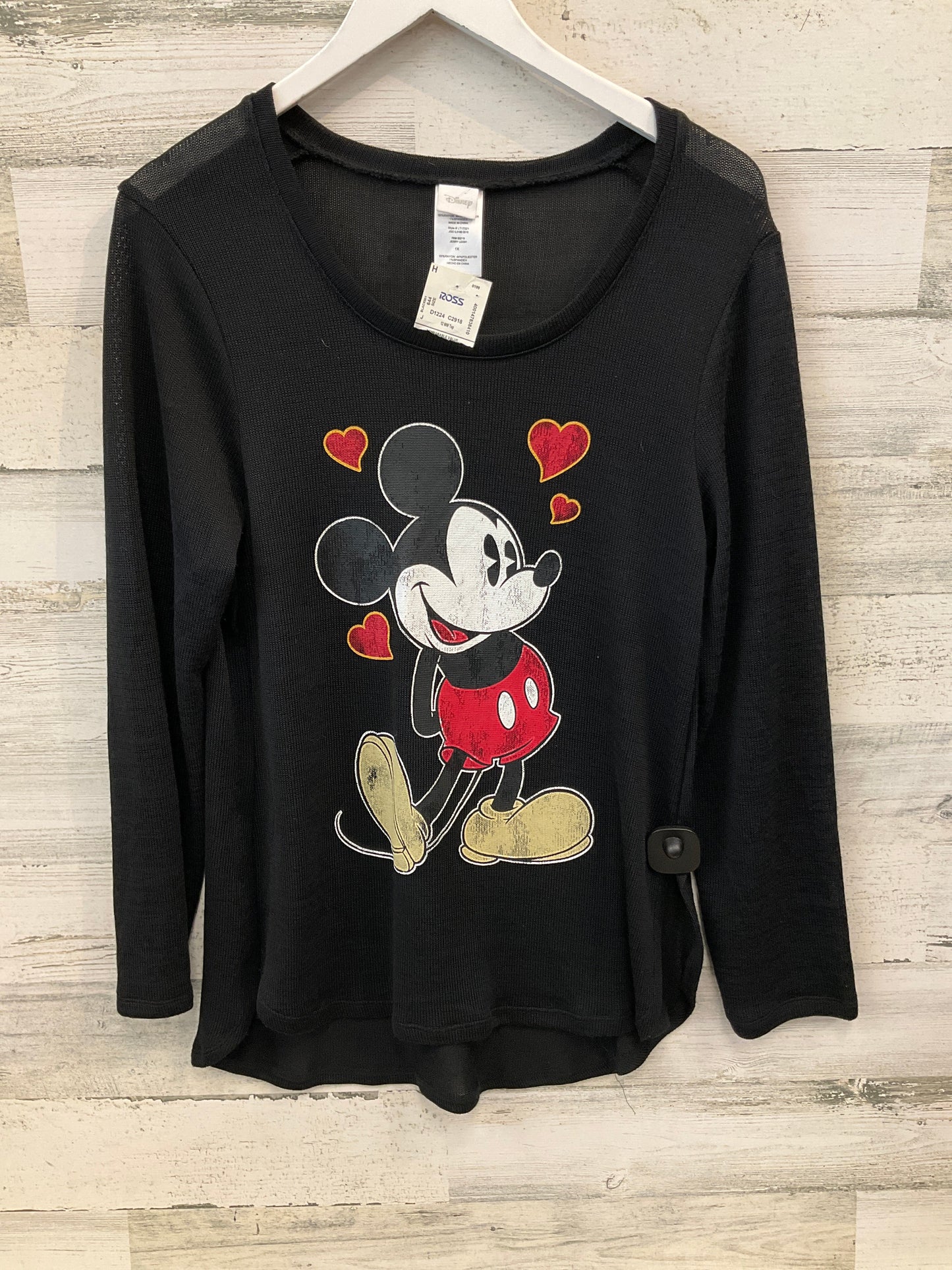 Top Long Sleeve By Disney Store In Black, Size: 1x