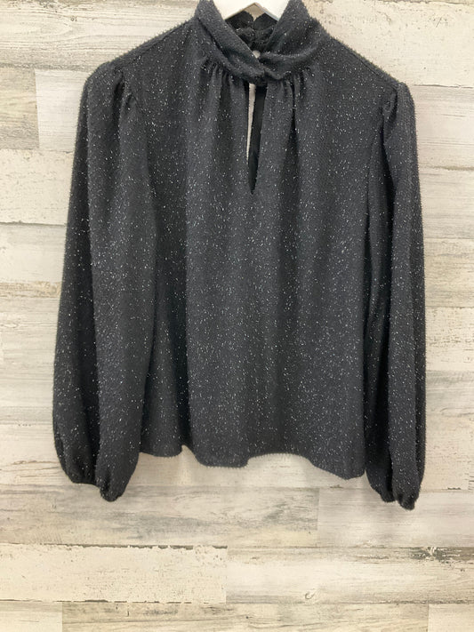 Blouse Long Sleeve By Nine West Apparel In Black, Size: M