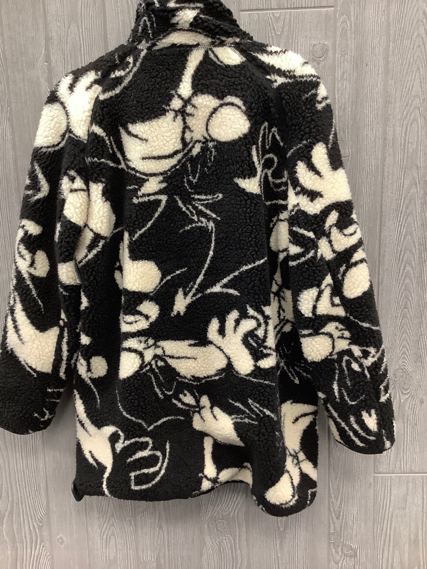 Jacket Fleece By H&m In Black & White, Size: S