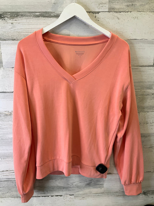 Top Long Sleeve By Athleta In Peach, Size: S