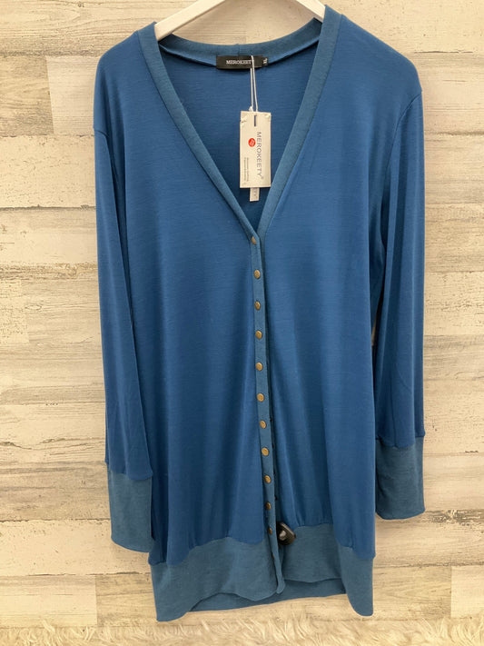 Cardigan By Clothes Mentor In Blue, Size: Xl