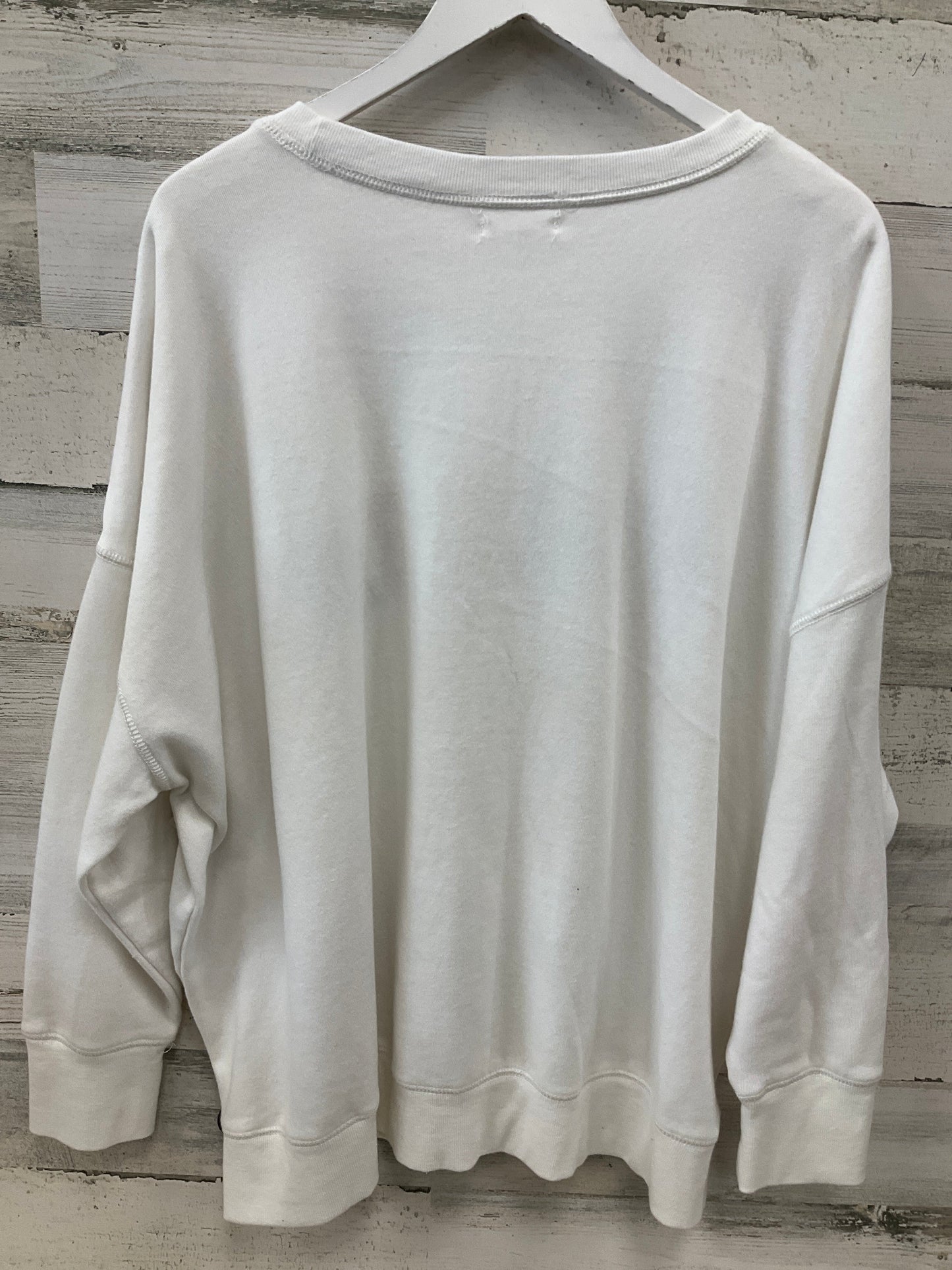 Sweatshirt Crewneck By Maurices In White, Size: 2x