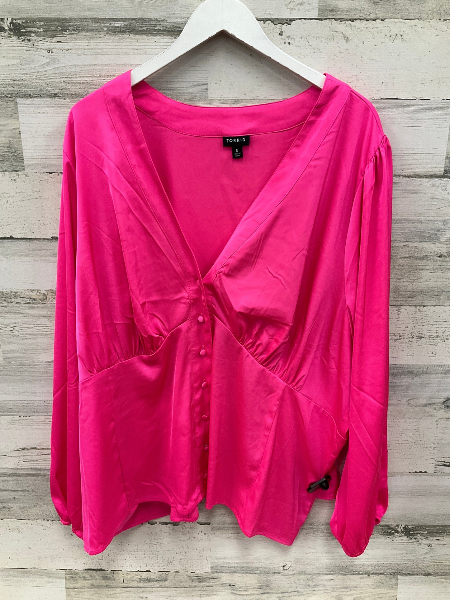 Top Long Sleeve By Torrid In Pink, Size: 5