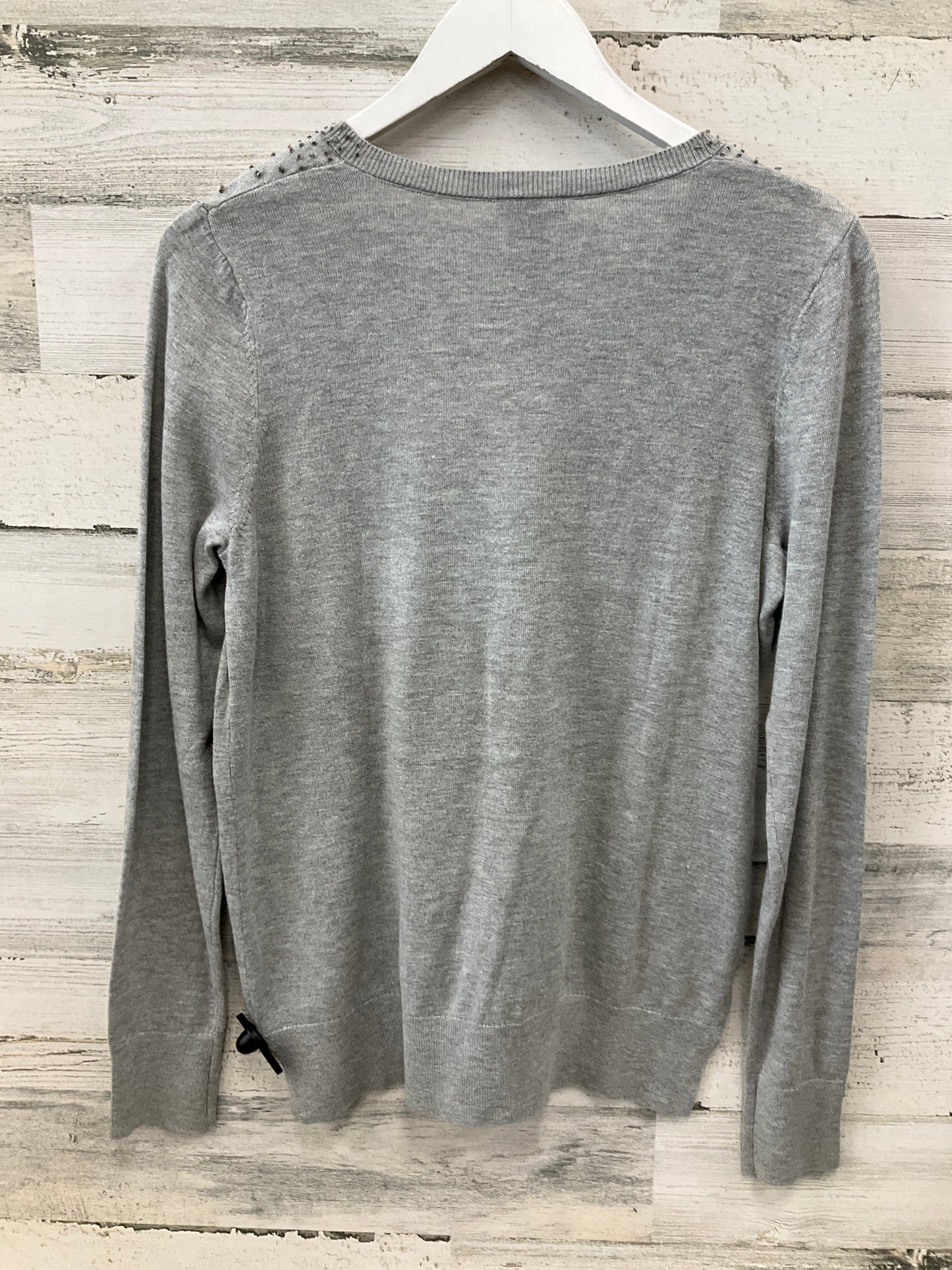 Top Long Sleeve By Ann Taylor In Grey, Size: M