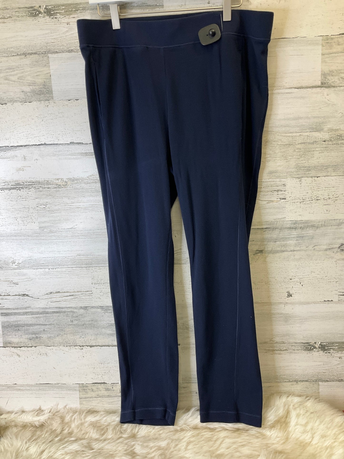 Lounge Set Pants By Chicos In Blue & White, Size: L