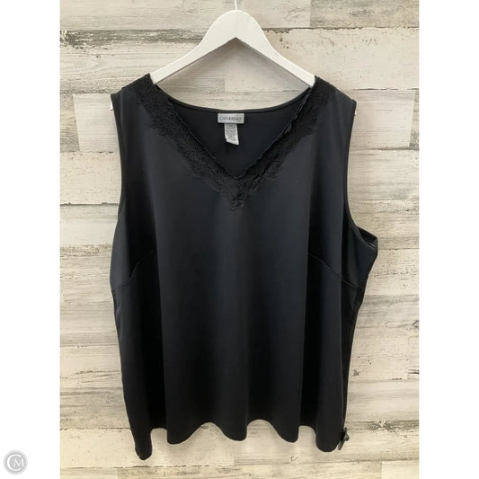 Top Sleeveless By Catherines In Black, Size: 3x