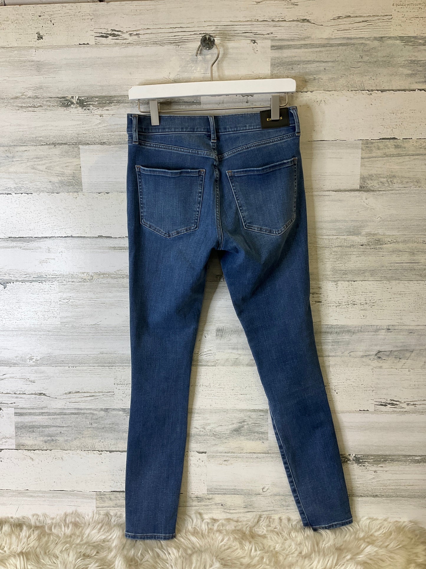 Jeans Skinny By Express In Blue Denim, Size: 4