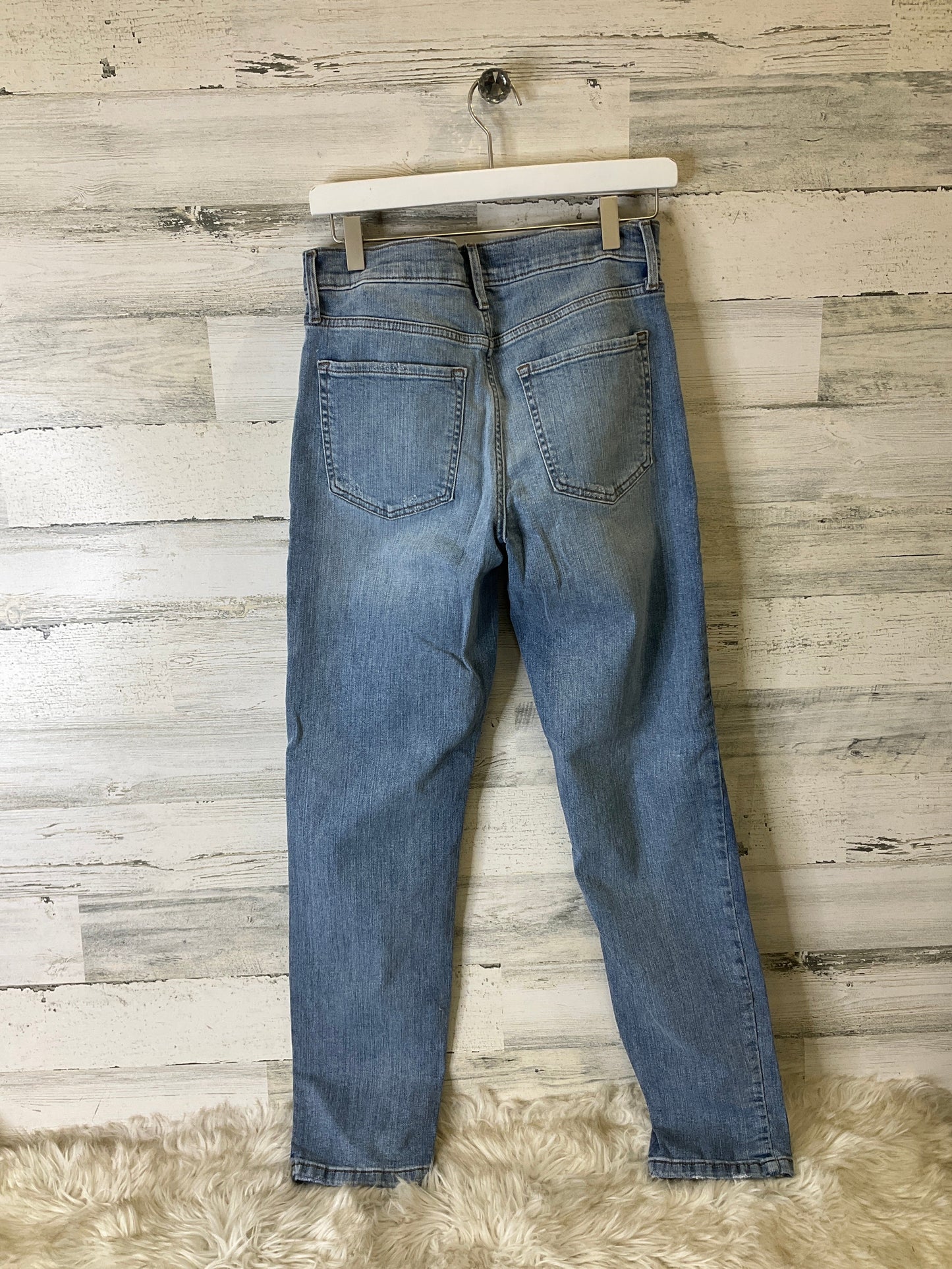 Jeans Straight By Banana Republic In Blue Denim, Size: 4