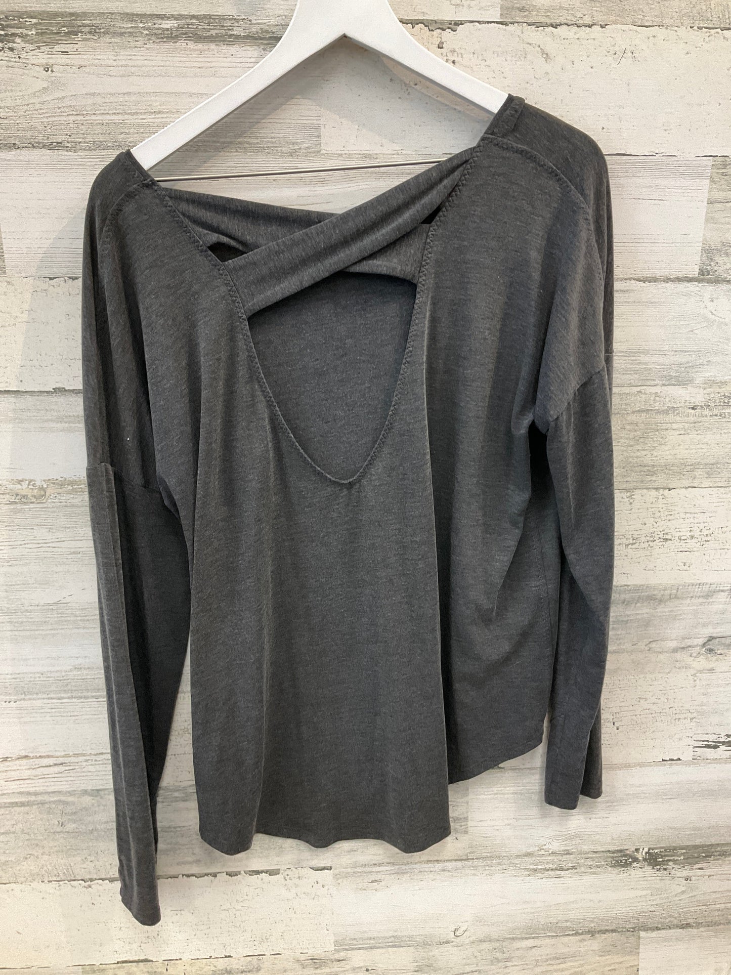 Top Long Sleeve By Athleta In Grey, Size: L