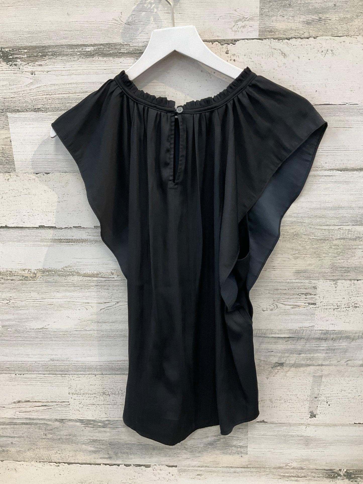 Blouse Short Sleeve By Loft In Black, Size: L