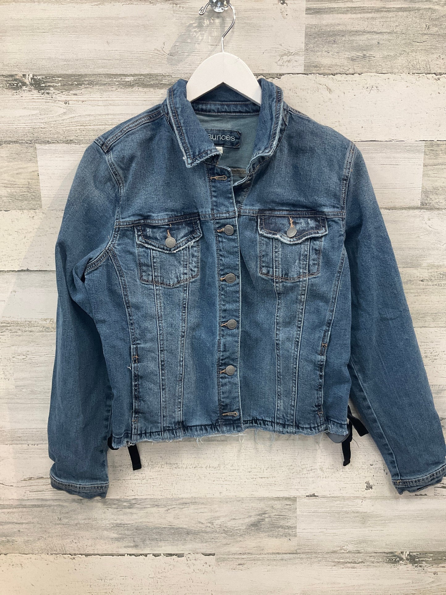 Jacket Denim By Maurices In Blue Denim, Size: L