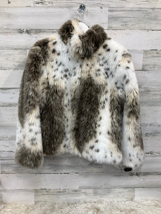 Coat Faux Fur & Sherpa By Fuda In Cream, Size: M