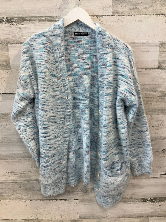 Sweater Cardigan By Shein In Blue, Size: L