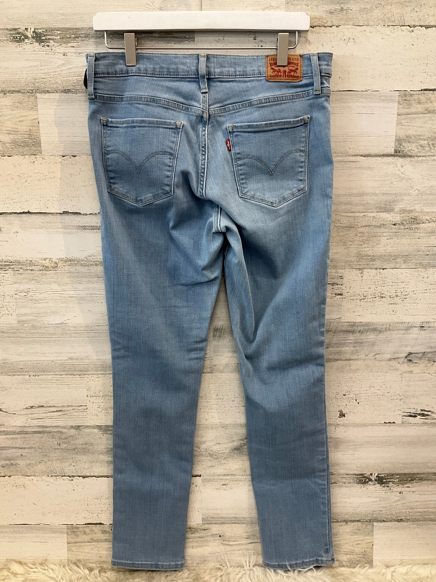 Jeans Skinny By Levis In Blue Denim, Size: 10