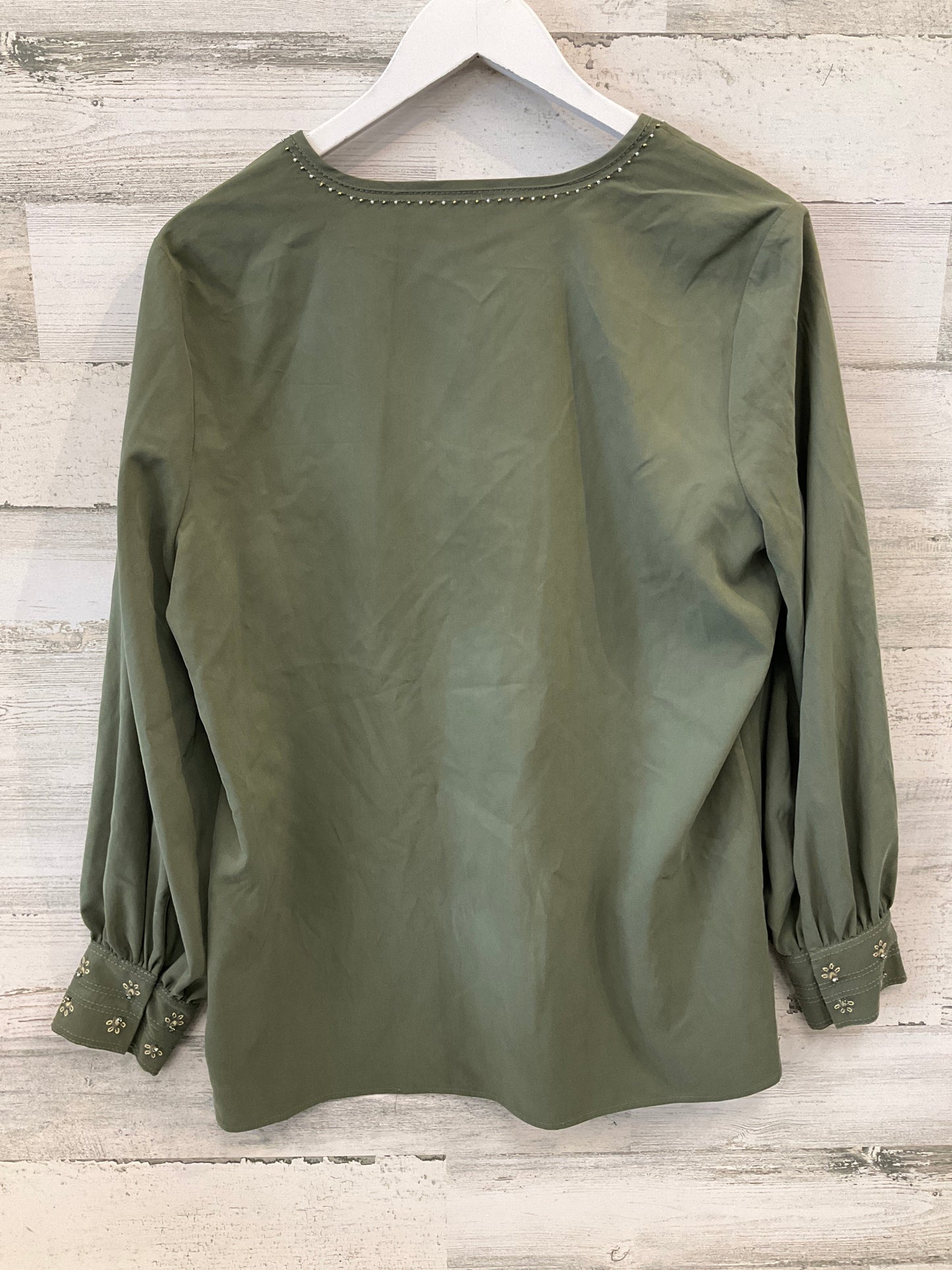 Blouse Long Sleeve By Chicos In Green, Size: M