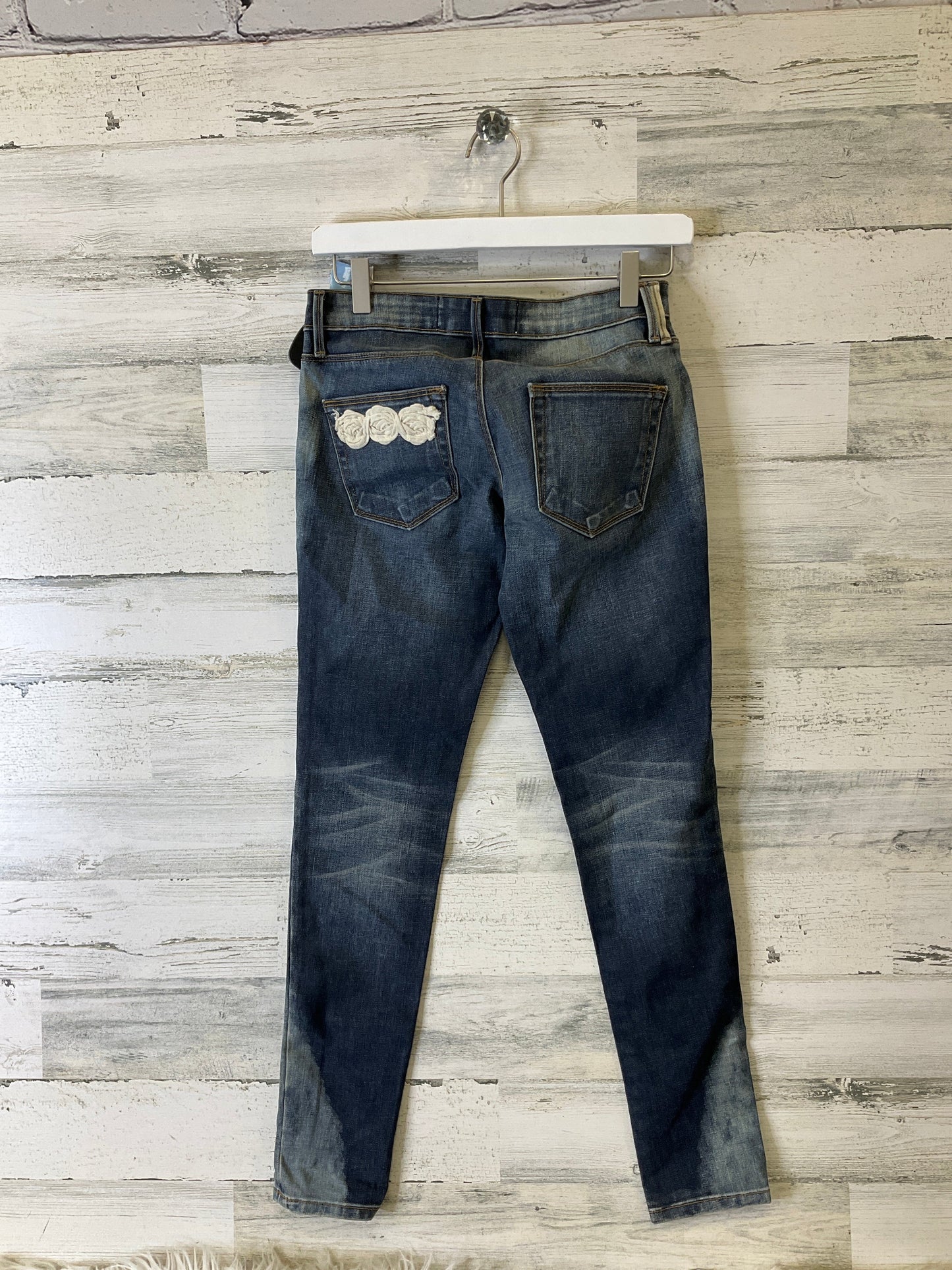 Jeans Skinny By Free People In Blue Denim, Size: 0