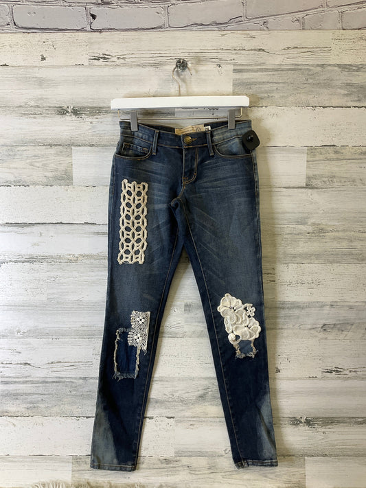 Jeans Skinny By Free People In Blue Denim, Size: 0